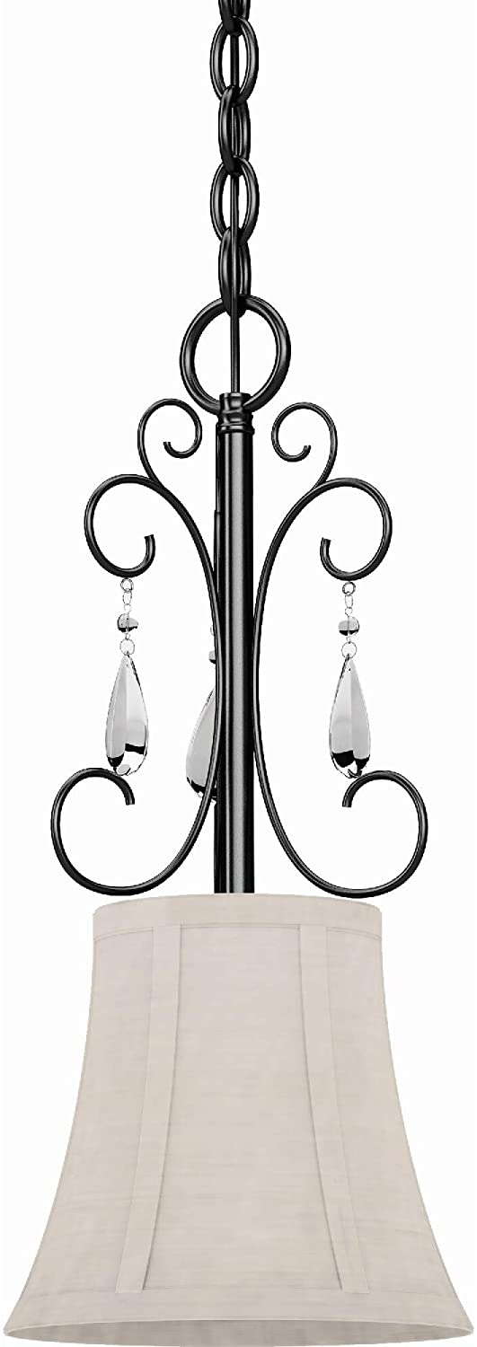 1 Light Bronze Mini Hanging Pendant Transitional