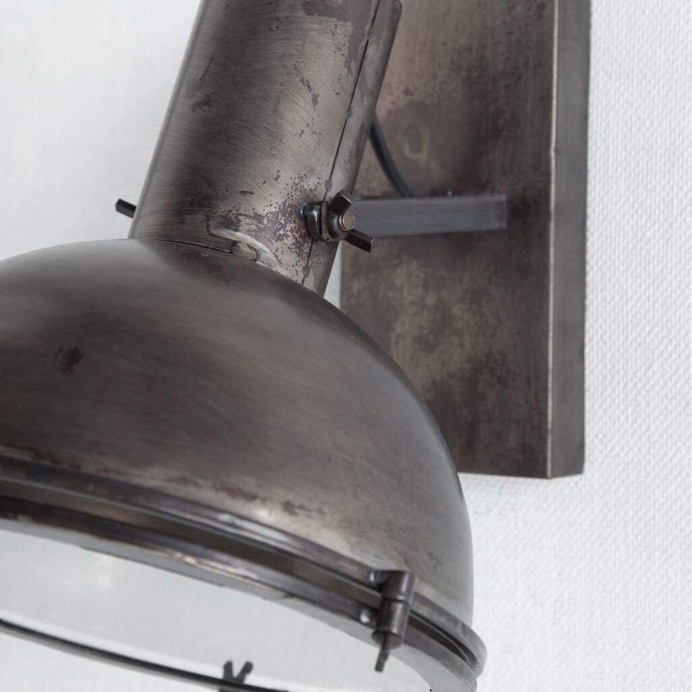 Grey Metal Sconce Industrial - Diamond Home USA