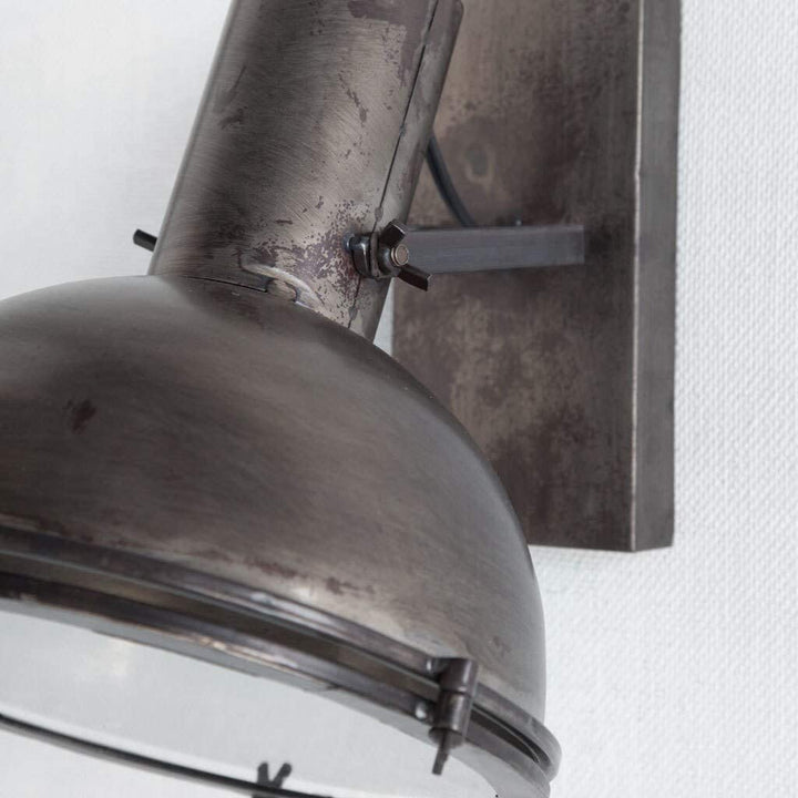 Grey Metal Sconce Industrial - Diamond Home USA