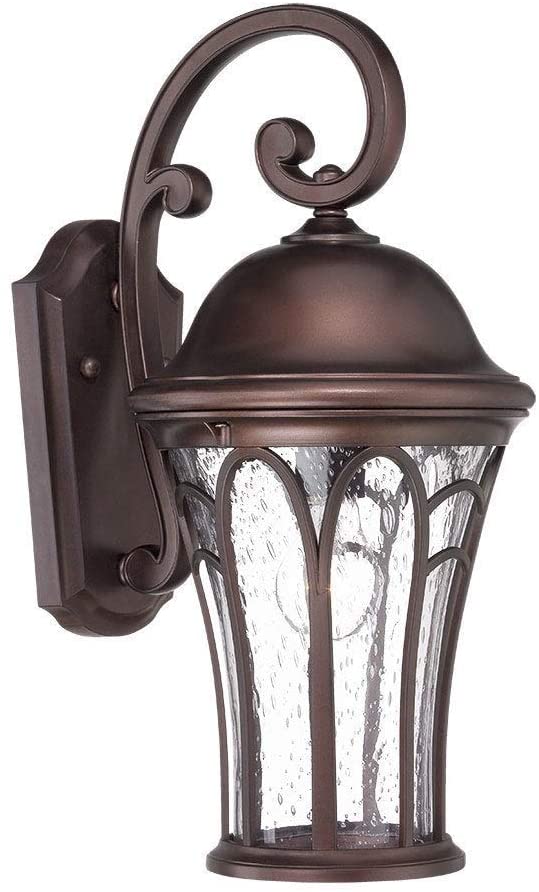 1 Light Architectural Bronze Outdoor Wall Lantern Brown