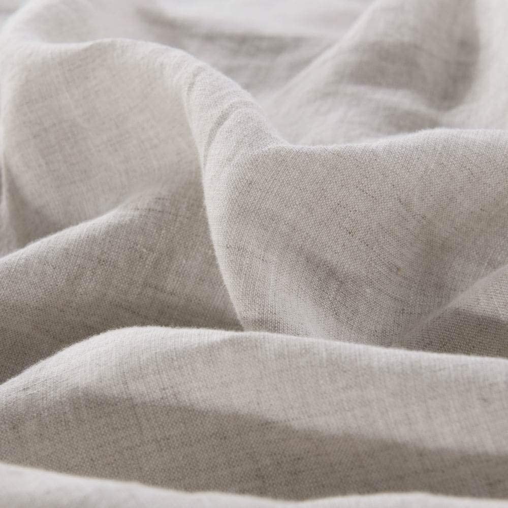 Linen Duvet Cover Pillow 3 Pieces Set Basic Brown Solid Color Shabby Chic Piece - Diamond Home USA