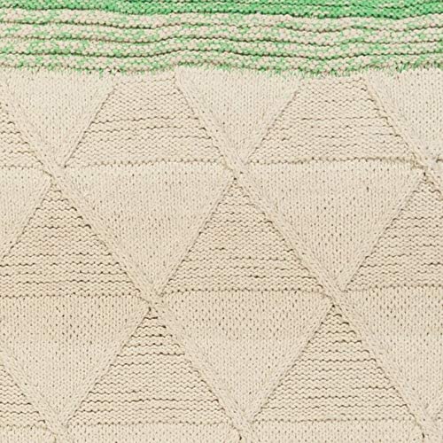 MISC Pepper Hand Woven Braided Area Rug 4' X 6' Green Graphic Kids Tween Acrylic Polyester Synthetic Latex Free Handmade