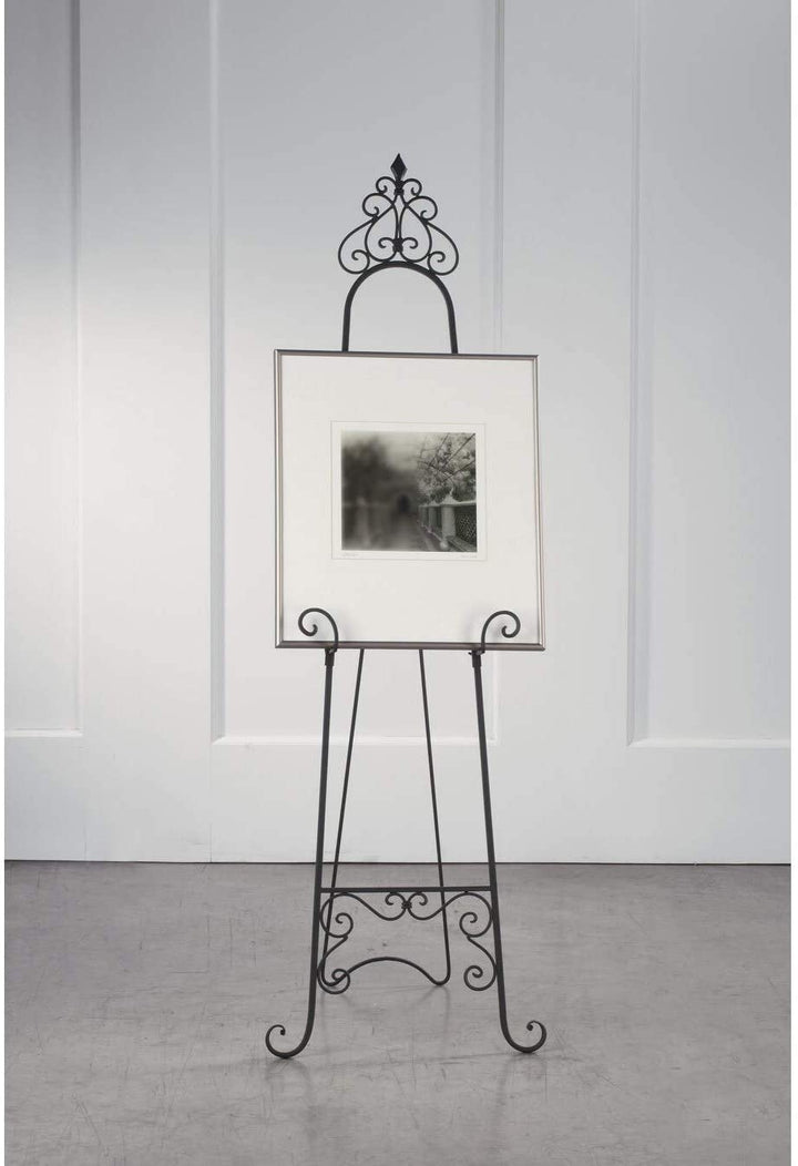 53" h Parisian Black Metal Floor Easel 53"