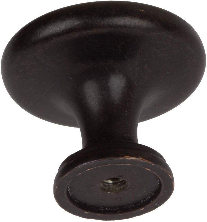 1 25 inch Oil Rubbed Bronze 3 Ring Round Cabinet Knobs (Pack 10) Brown Metal Finish - Diamond Home USA