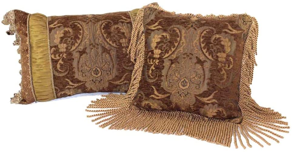 China Art Brown Luxury Pillows (Set 2) Oriental Modern