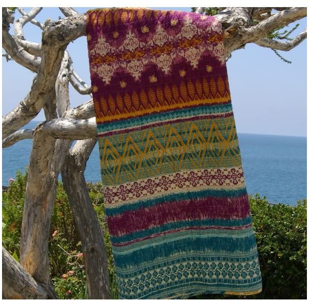 DH 1 Piece 50X60 Southwest Throw Blanket Southwestern Tribal Stripes Bedding Hippy Spirit Hippie Themed Native Motifs Indian Country Folk Geometric