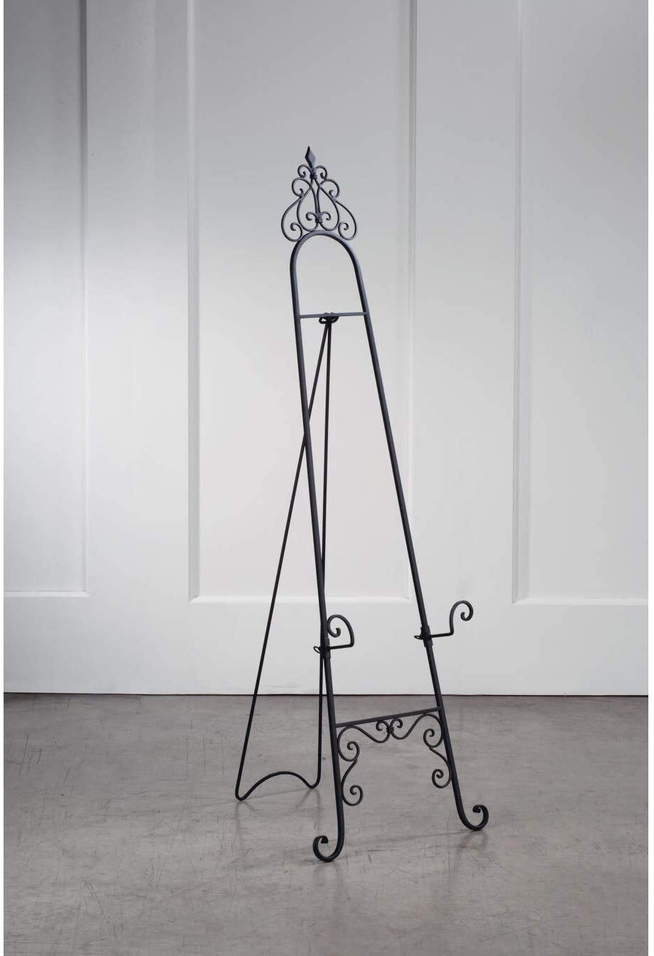 53" h Parisian Black Metal Floor Easel 53"
