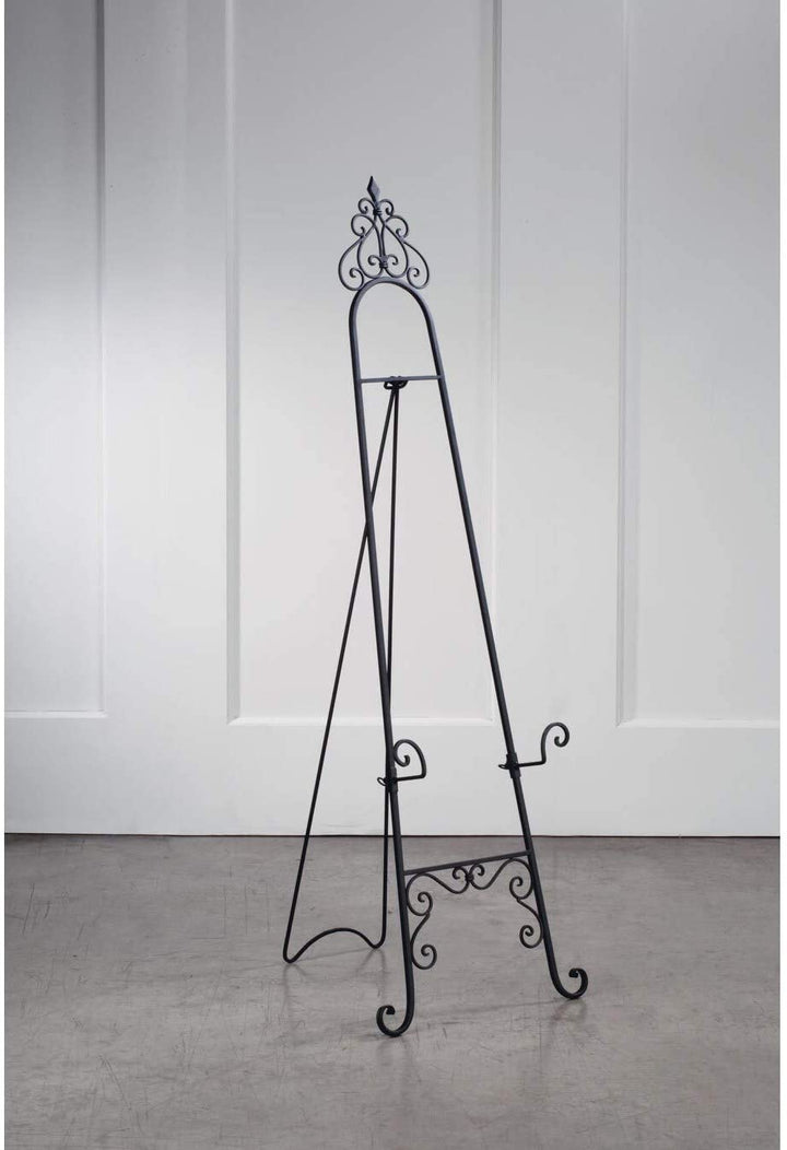 53" h Parisian Black Metal Floor Easel 53"