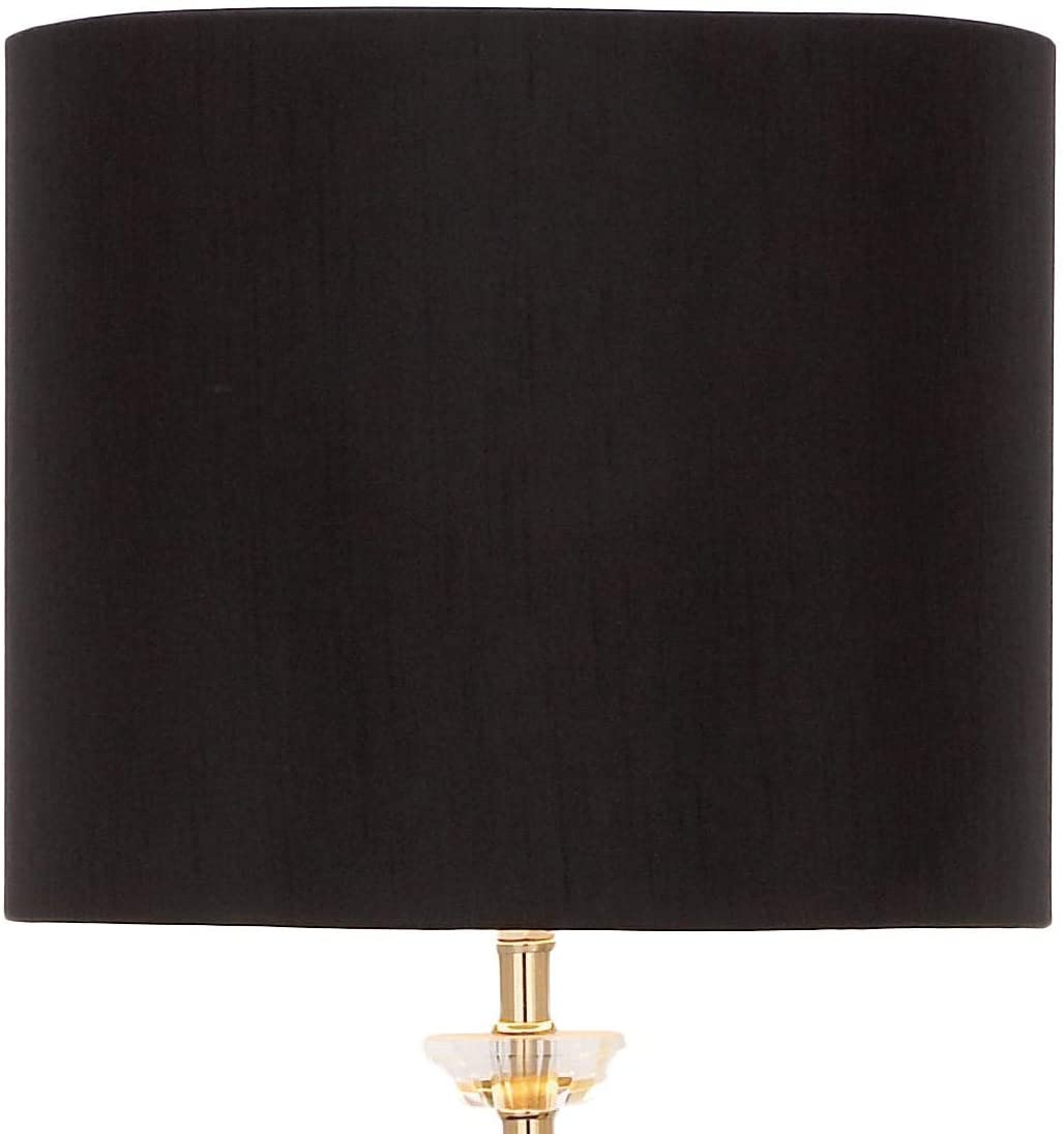 Crystal/Brass Buffet Console Table Lamp Black Clear Glam Modern Contemporary Brass - Diamond Home USA