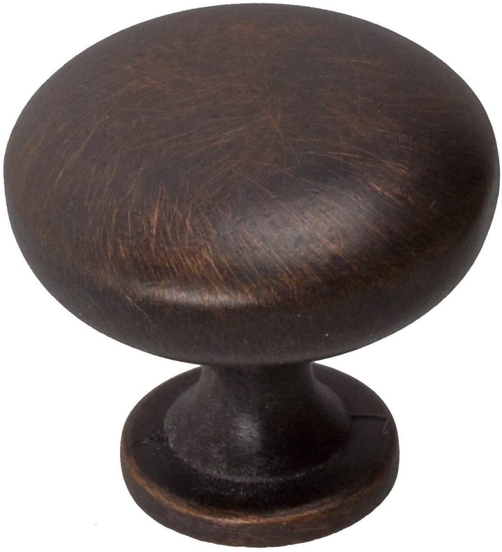 1 125 inch Oil Rubbed Bronze Classic Round Cabinet Knobs