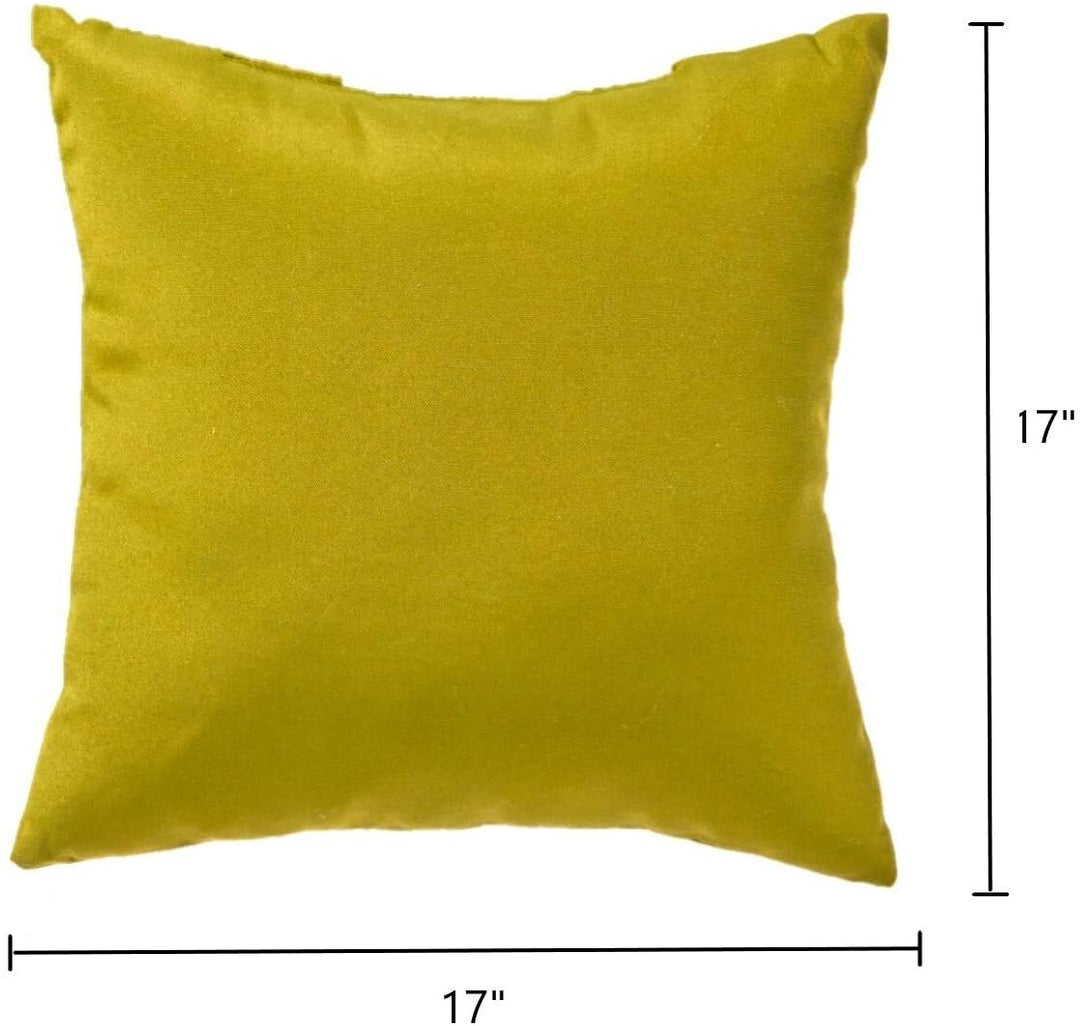 MISC Driftwood Green Outdoor 17 inch Accent Pillow (Set 2) 17w X 17l Solid Polyester Fade Resistant Uv Water
