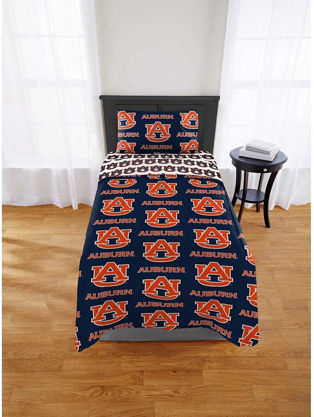 4 Piece Auburn Tigers Comforter Twin Set College Football