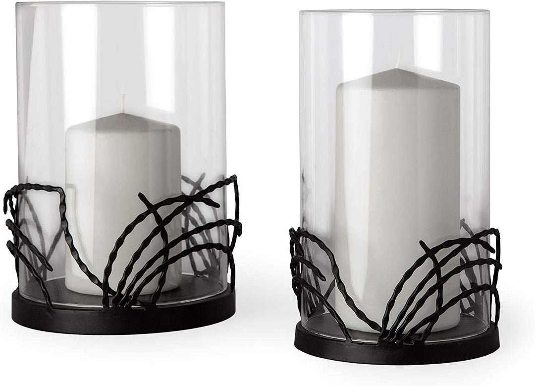 Cutlass I (Set 2) Candleholder Black Modern Contemporary