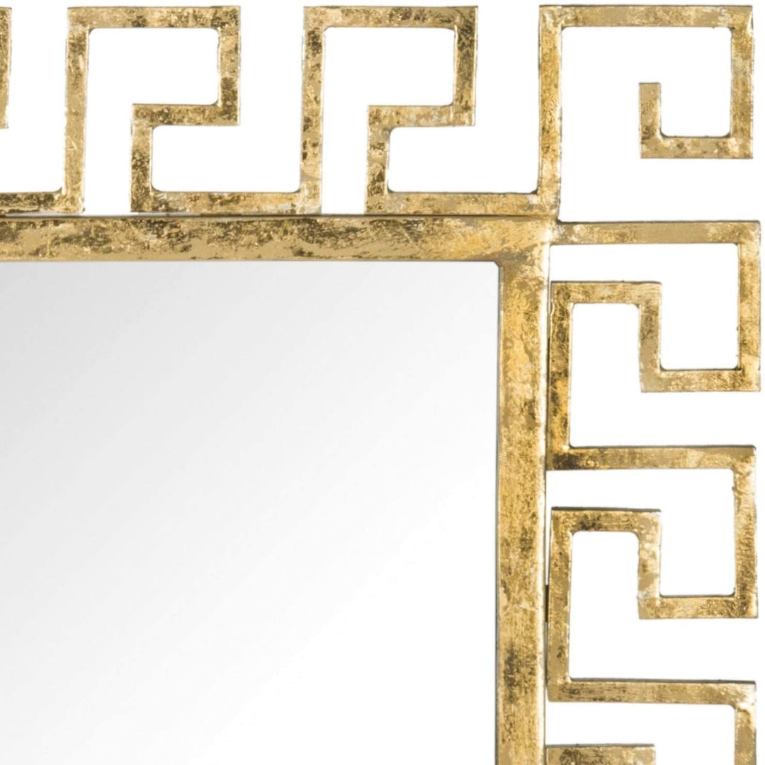 Greek Key Antique Gold 23 inch Mirror Transitional