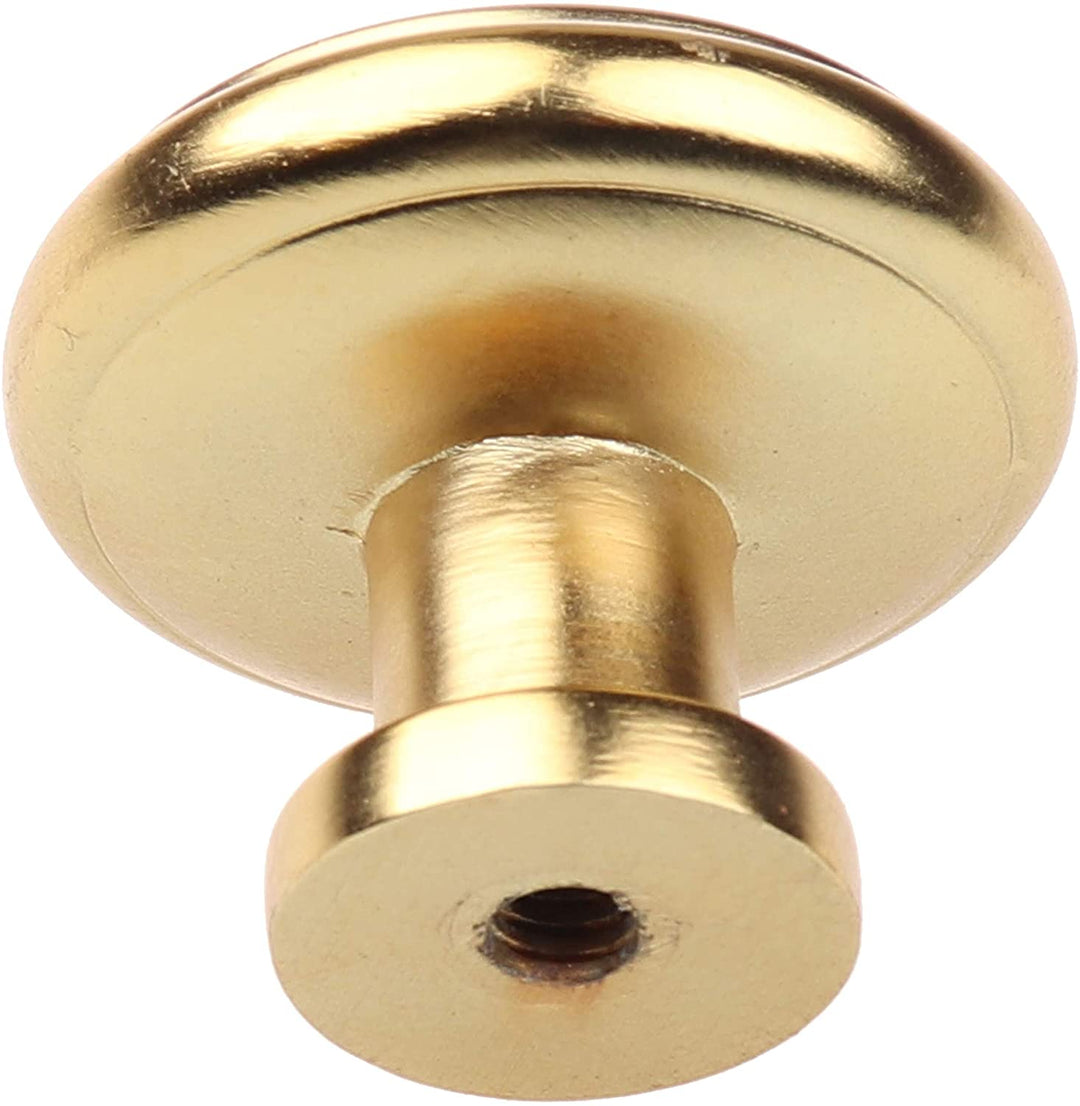 1 1/8 Gold Round Ring Cabinet Knobs 10 Pack Traditional Zinc Finish - Diamond Home USA