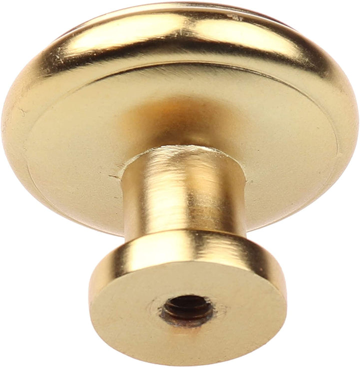 1 1/8 Gold Round Ring Cabinet Knobs 10 Pack Traditional Zinc Finish - Diamond Home USA