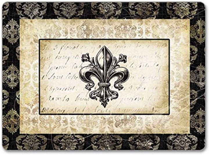 Damask Hardboard Placemat Set 2 Color Casual Country