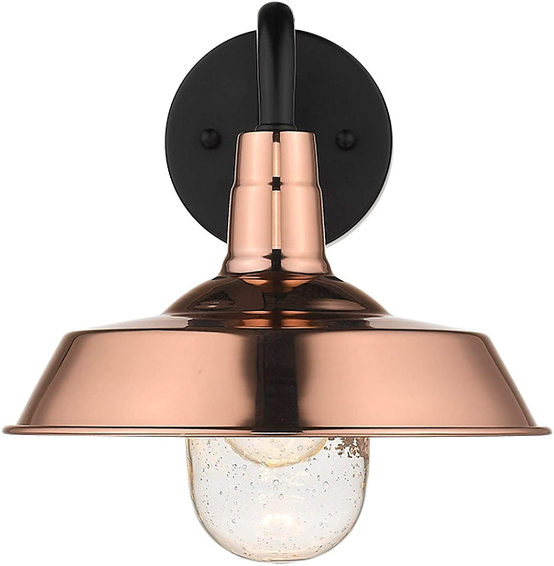 1 Light Copper Exterior Wall Fixture Farmhouse Industrial Transitional Dimmable Includes Hardware - Diamond Home USA