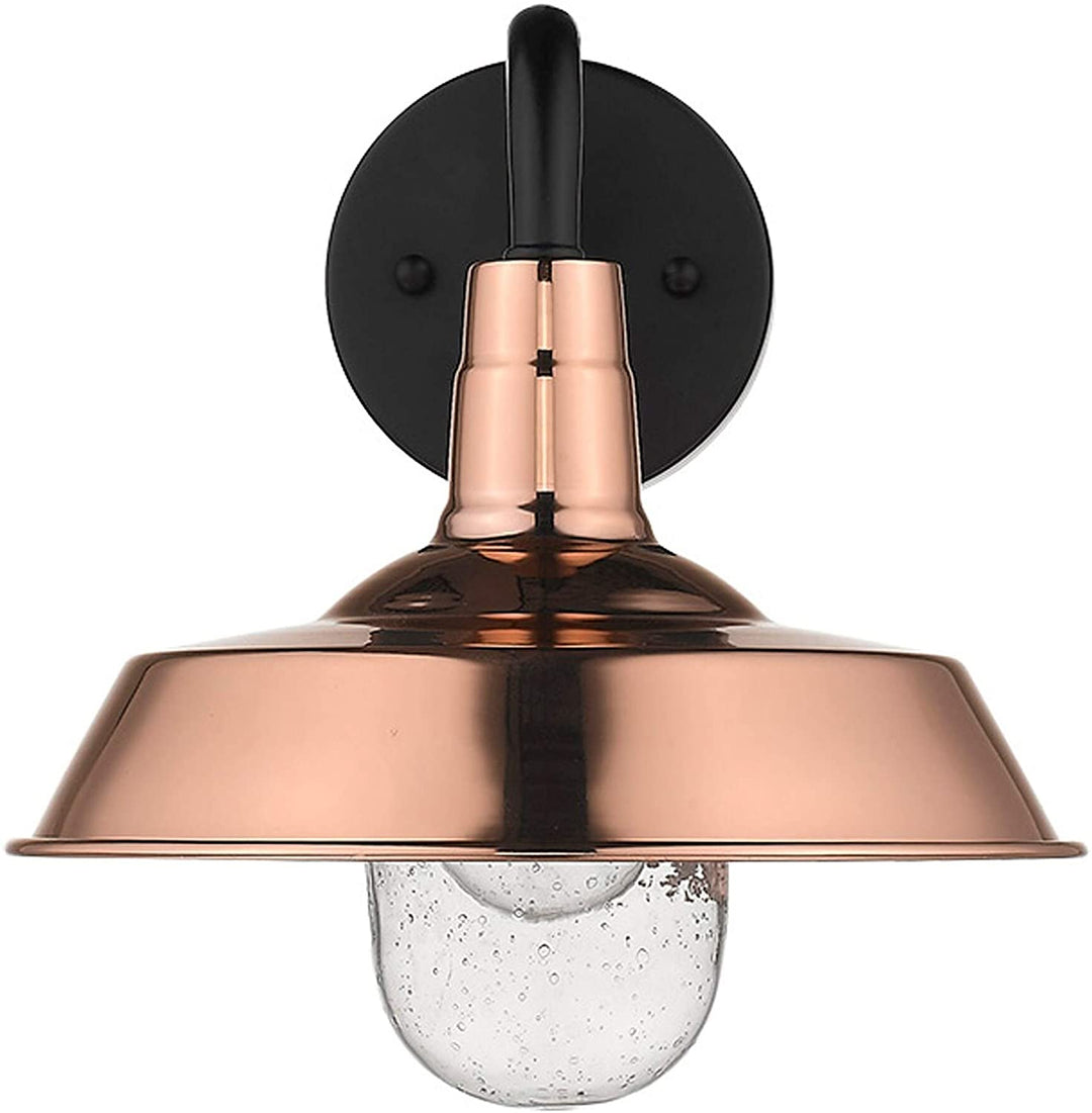 1 Light Copper Exterior Wall Fixture Farmhouse Industrial Transitional Dimmable Includes Hardware - Diamond Home USA
