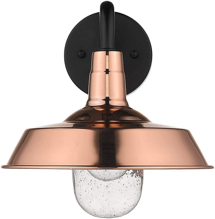 1 Light Copper Exterior Wall Fixture Farmhouse Industrial Transitional Dimmable Includes Hardware - Diamond Home USA