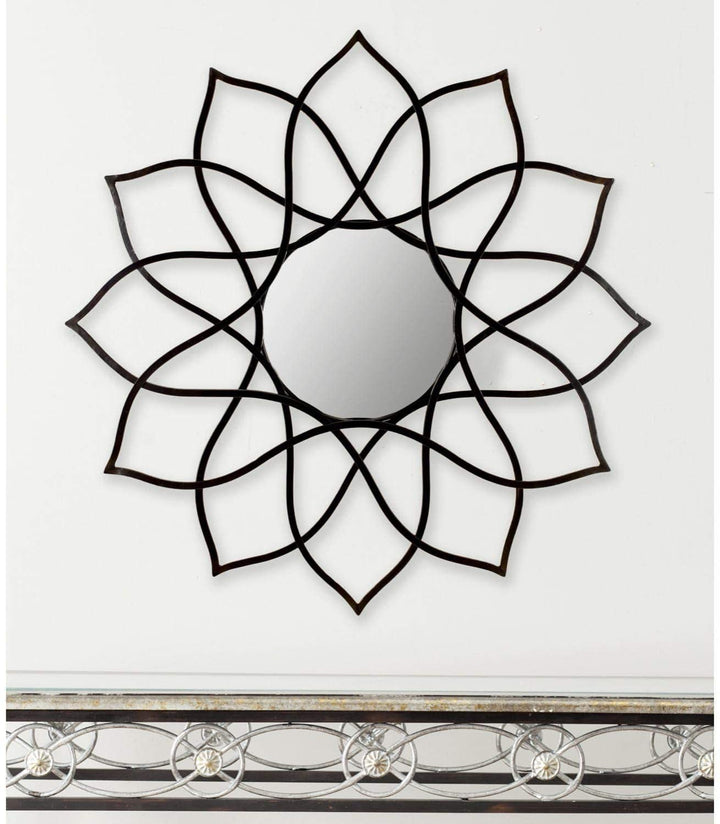 Flower Power Coffee Bronze 36 inch Mirror 36" X 1" Brown Modern Contemporary