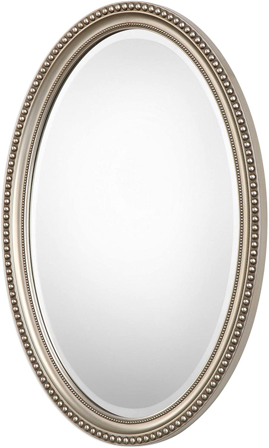 Oval Mirror Brown 22x32x1 25