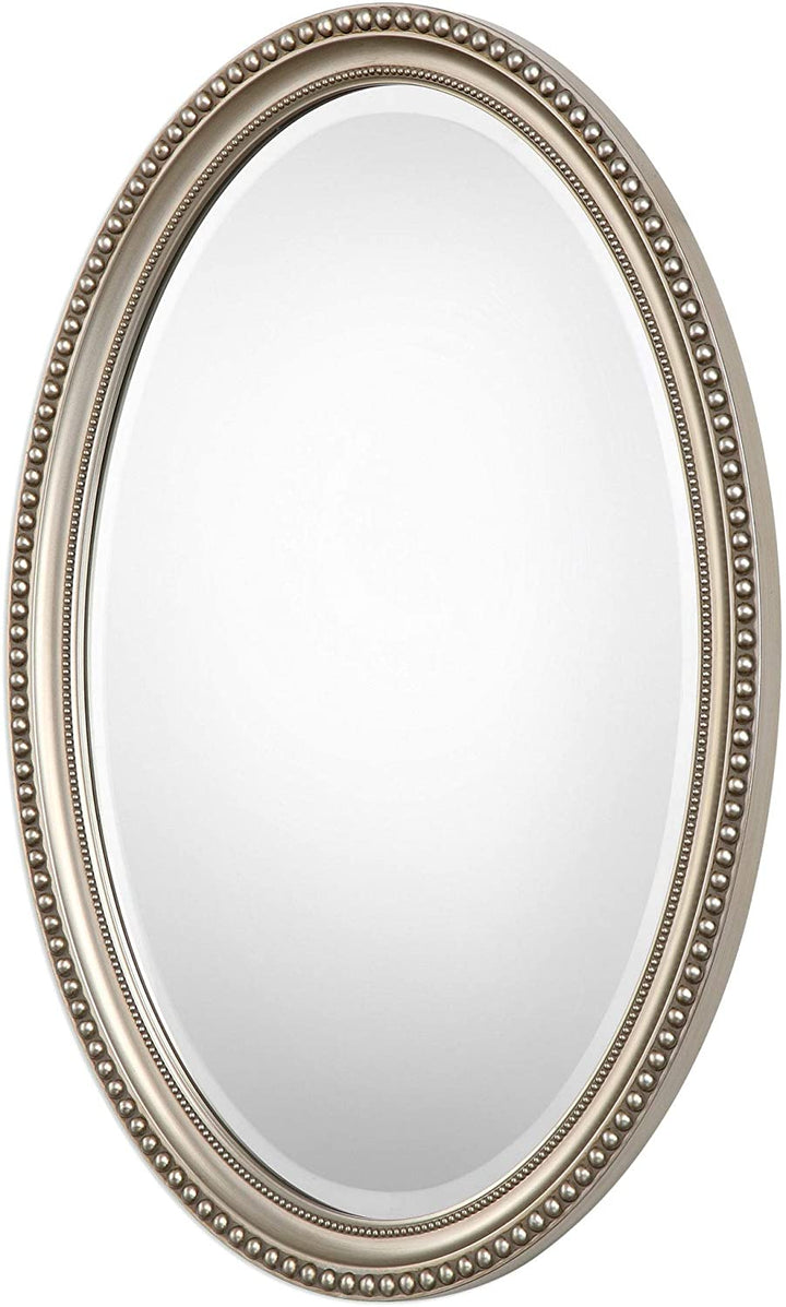 Oval Mirror Brown 22x32x1 25