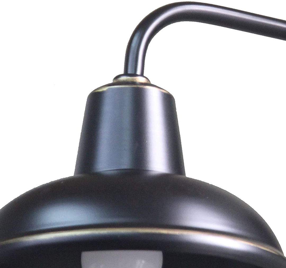 1 Light Exterior Wall Lighting Imperial Black Finish Modern Contemporary Metal Water Resistant