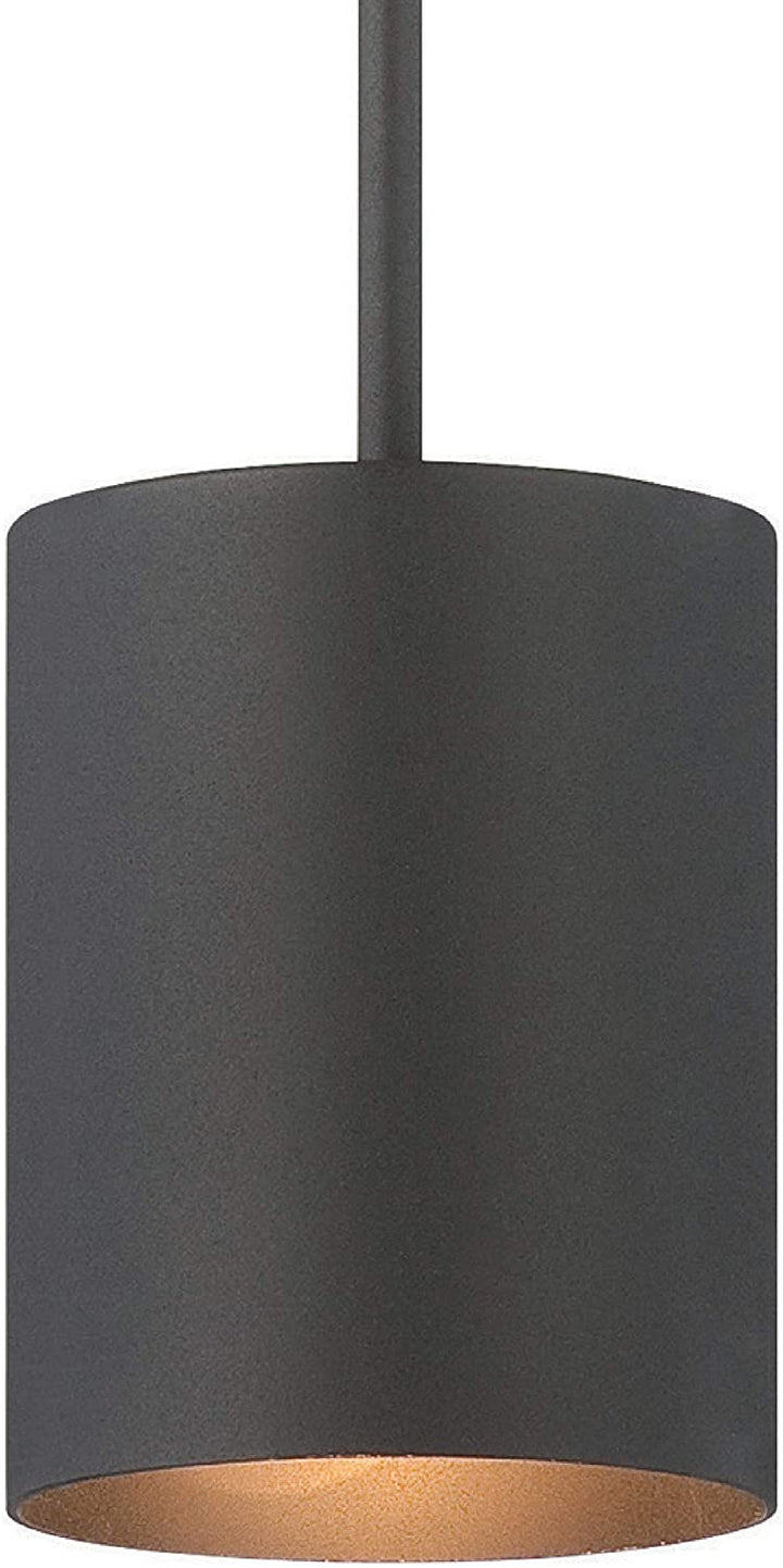 1 Light Black Aluminum Led Cylinder Pendant Modern Contemporary Metal Dimmable