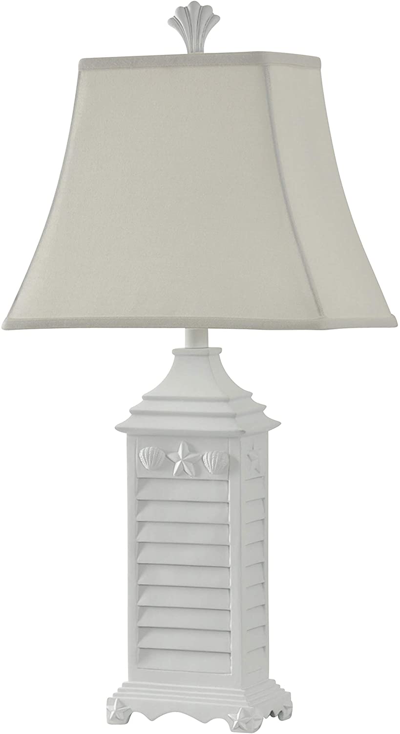 White Table Lamp Softback Fabric Shade