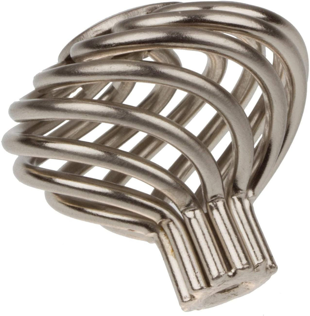 1 5 inch Satin Nickel Birdcage Cabinet Knobs (Pack 25) Grey Metal Finish - Diamond Home USA