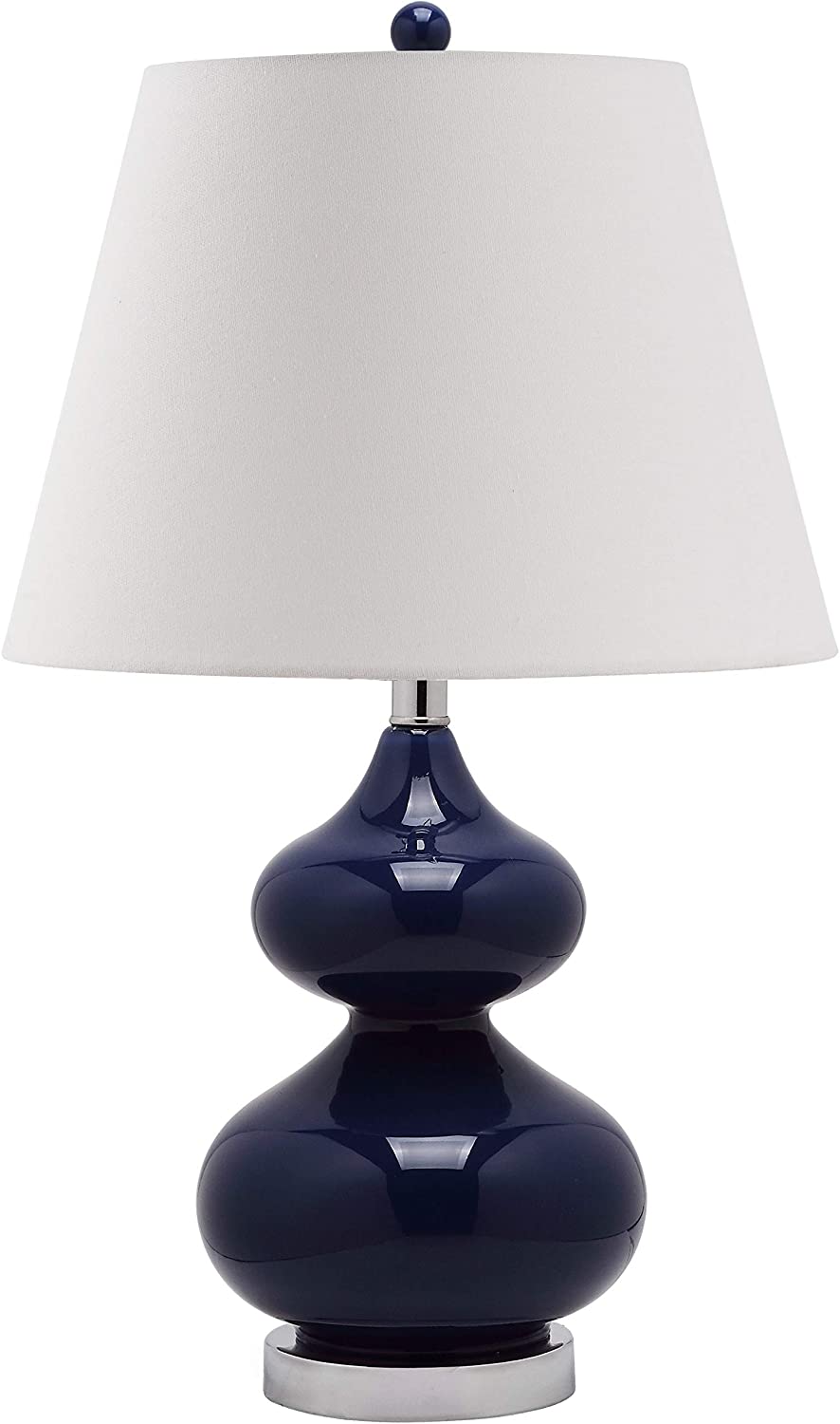 Lighting 24 inch Eva Navy Double Gourd Glass Table Lamp Blue