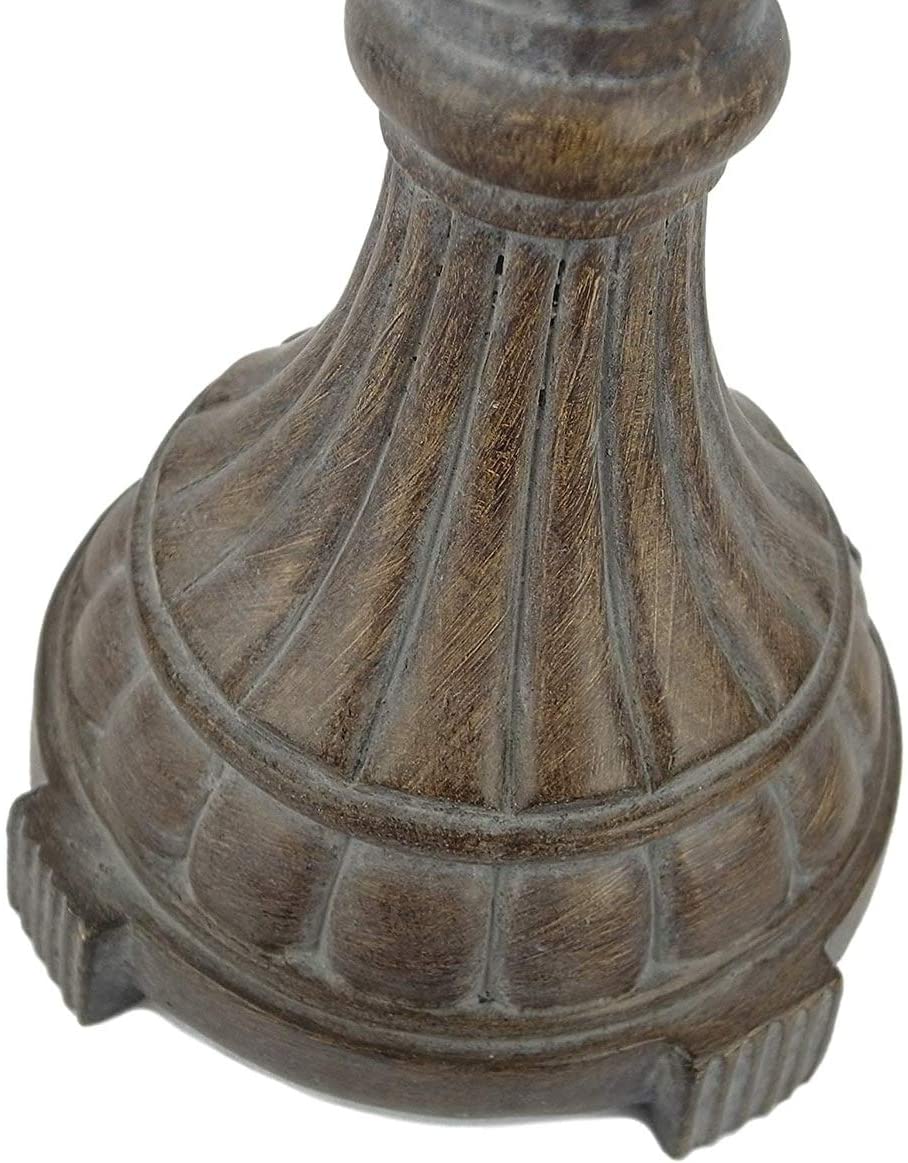 25 Inch Rustic Whitewashed Finish Table Lamps Set 2 Brown Farmhouse Energy Efficient - Diamond Home USA