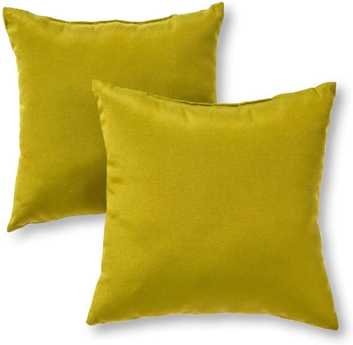 MISC Driftwood Green Outdoor 17 inch Accent Pillow (Set 2) 17w X 17l Solid Polyester Fade Resistant Uv Water