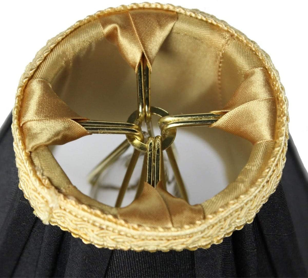 Set 6 Black Gold Liner Chandelier Clip Lampshade 2x5x5 Modern Contemporary - Diamond Home USA
