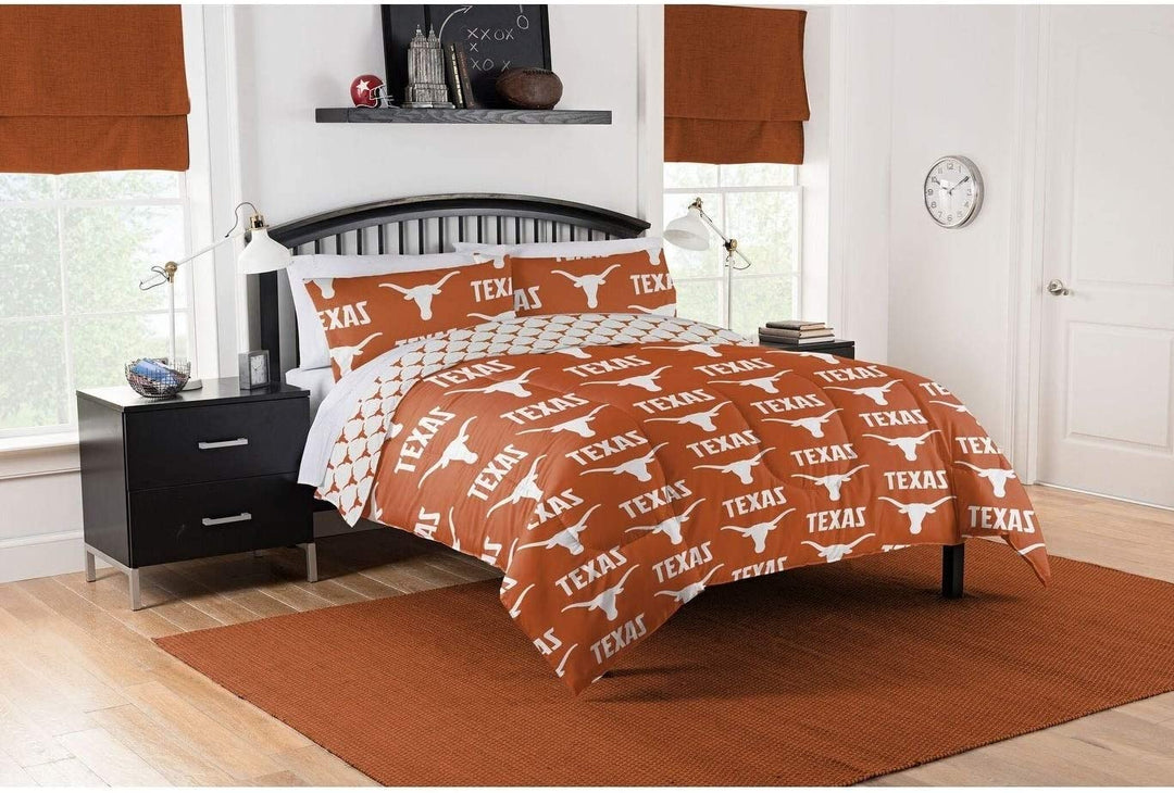 864 Texas Longhorns Full Bed Bag Set Orange Sports