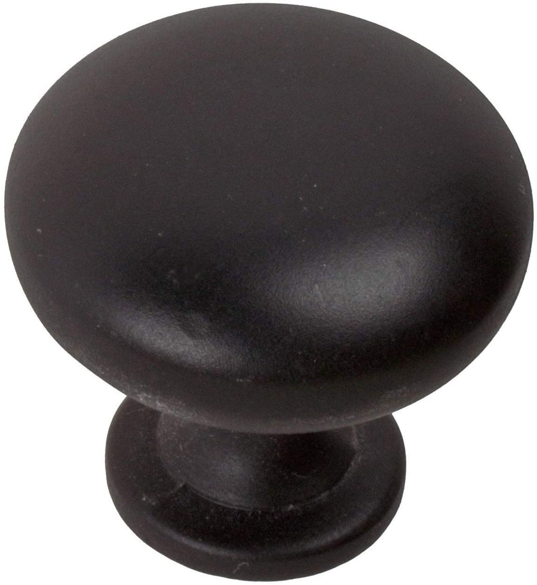 1 125 inch Matte Black Classic Round Cabinet Knobs (Pack 25)