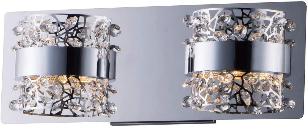 3 25" Wide Steel Bath Vanity Light Polished Chrome Modern