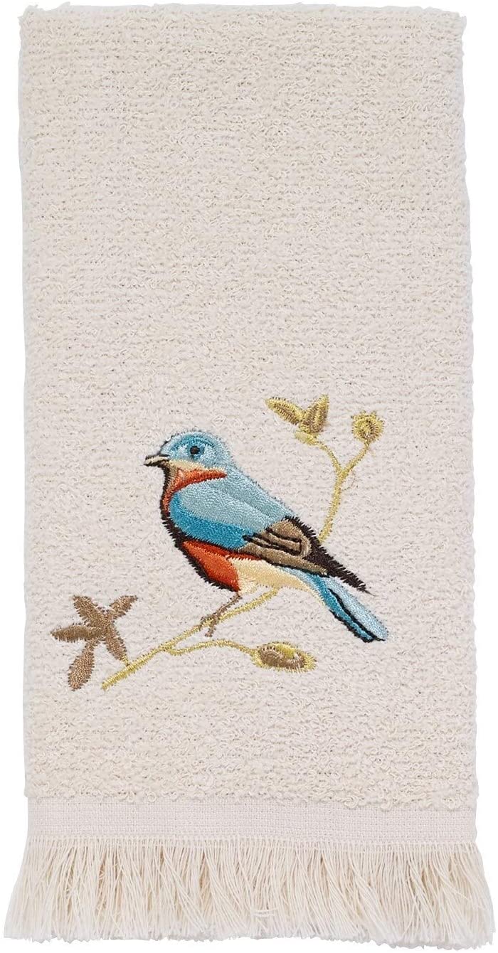 Gilded Birds Fingertip Towel Embroidered