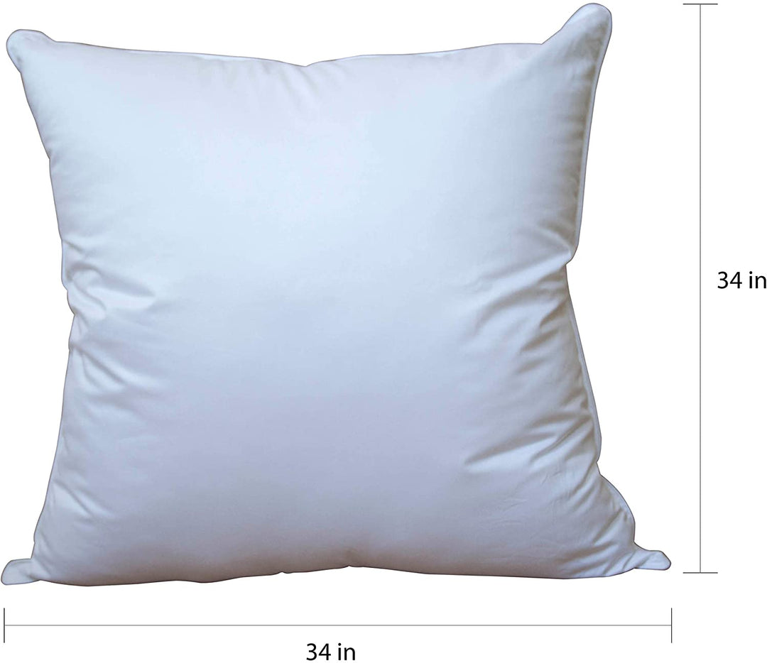 Euro Square Extra Firm Hypoallergenic Pillow White