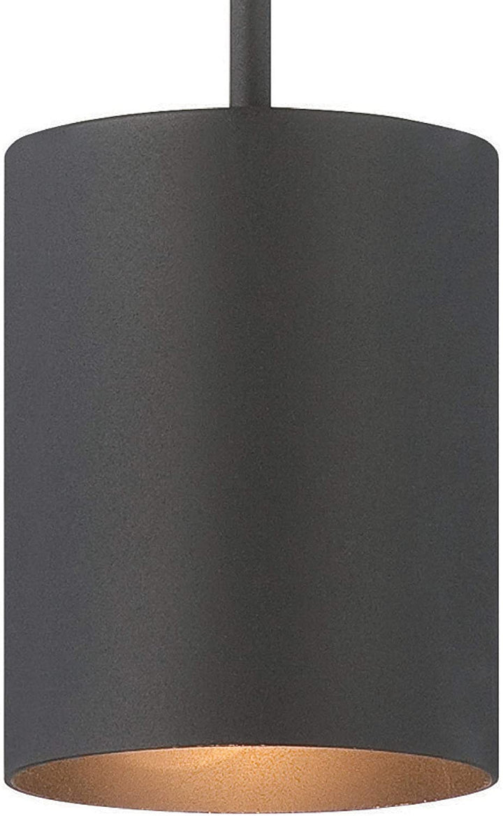 1 Light Black Aluminum Led Cylinder Pendant Modern Contemporary Metal Dimmable