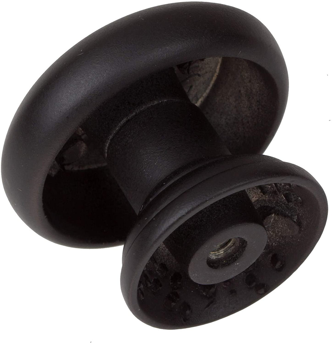 1 5 inch Matte Black Round Ring Mushroom Cabinet Knobs (Pack 10) Metal - Diamond Home USA