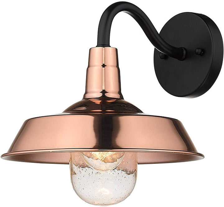 1 Light Copper Exterior Wall Fixture Farmhouse Industrial Transitional Dimmable Includes Hardware - Diamond Home USA