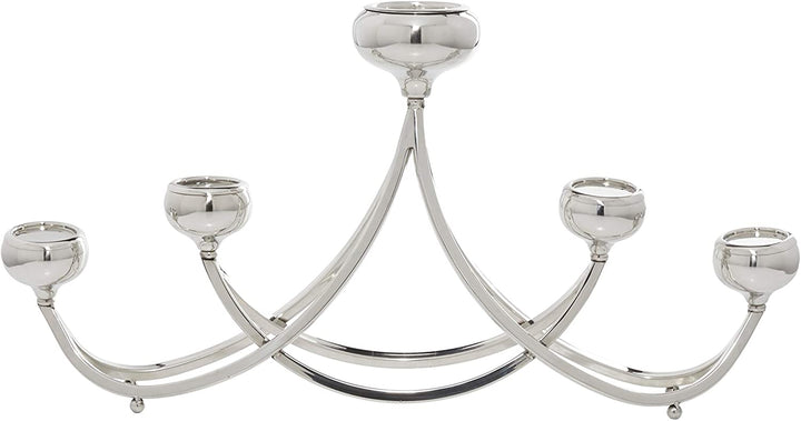 Metal Candelabra Candlestick Holder Chandelier Candle Stand 28 X 15 Silver X 5 15 Stainless Steel - Diamond Home USA