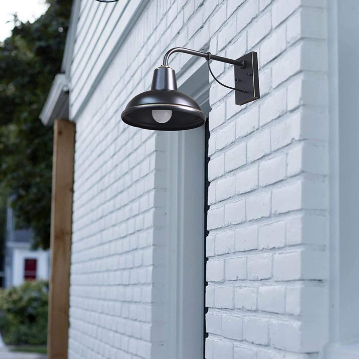 1 Light Exterior Wall Lighting Imperial Black Finish Modern Contemporary Metal Water Resistant