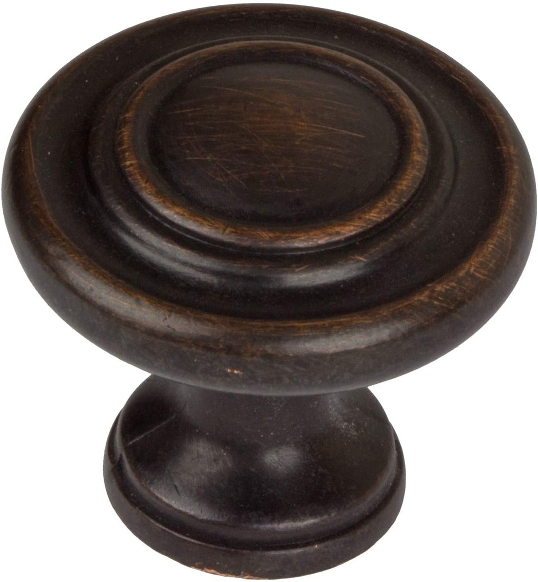 1 25 inch Oil Rubbed Bronze 3 Ring Round Cabinet Knobs (Pack