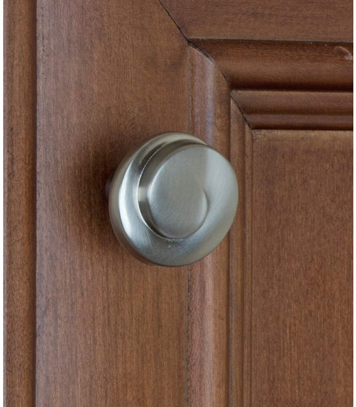 1 125 inch Satin Nickel Classic Wave Cabinet Knobs (Pack 25) Grey Metal Finish - Diamond Home USA