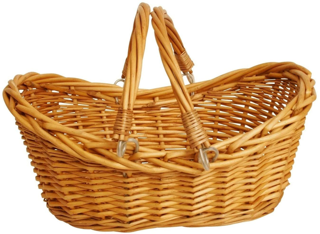 13 5" Honey Finish Willow Basket Brown Wicker