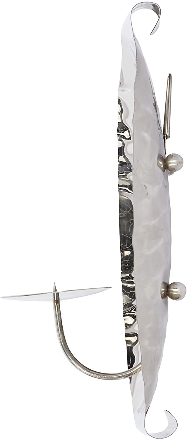 Silver Wall Sconce Candleholders Set 2 19" 14" 6 X 19 Stainless Steel - Diamond Home USA