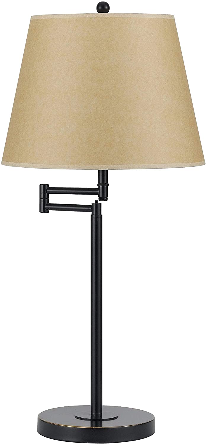 150 watt 3 Way Metal Swing Arm Table Lamp Cream